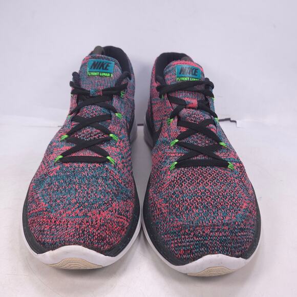 Nike Flyknit Lunar 3 Athletic Running Shoe Mens Size 9.5 698181-302 Multi Black - Picture 2 of 10